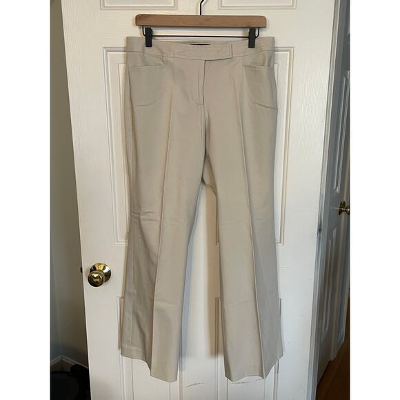 Talbots Pants - Talbots Women's 10 Petite Light Beige Curvy Dress Pants Stretch Cotton Spandex
